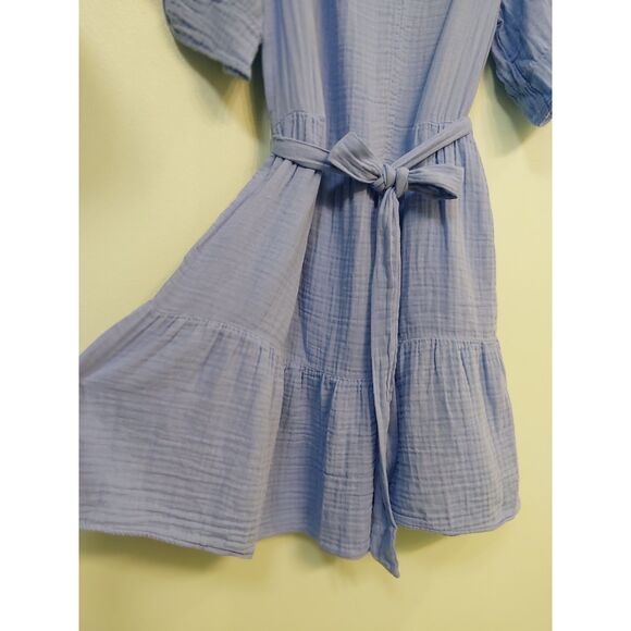 Velvet by Graham & Spencer Women's Bella Cotton Gauze Dress X-Large BLUE COLOR - Picture 8 of 16